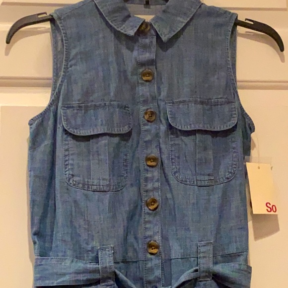 SO Sleeveless Belted Romper - Picture 4 of 12